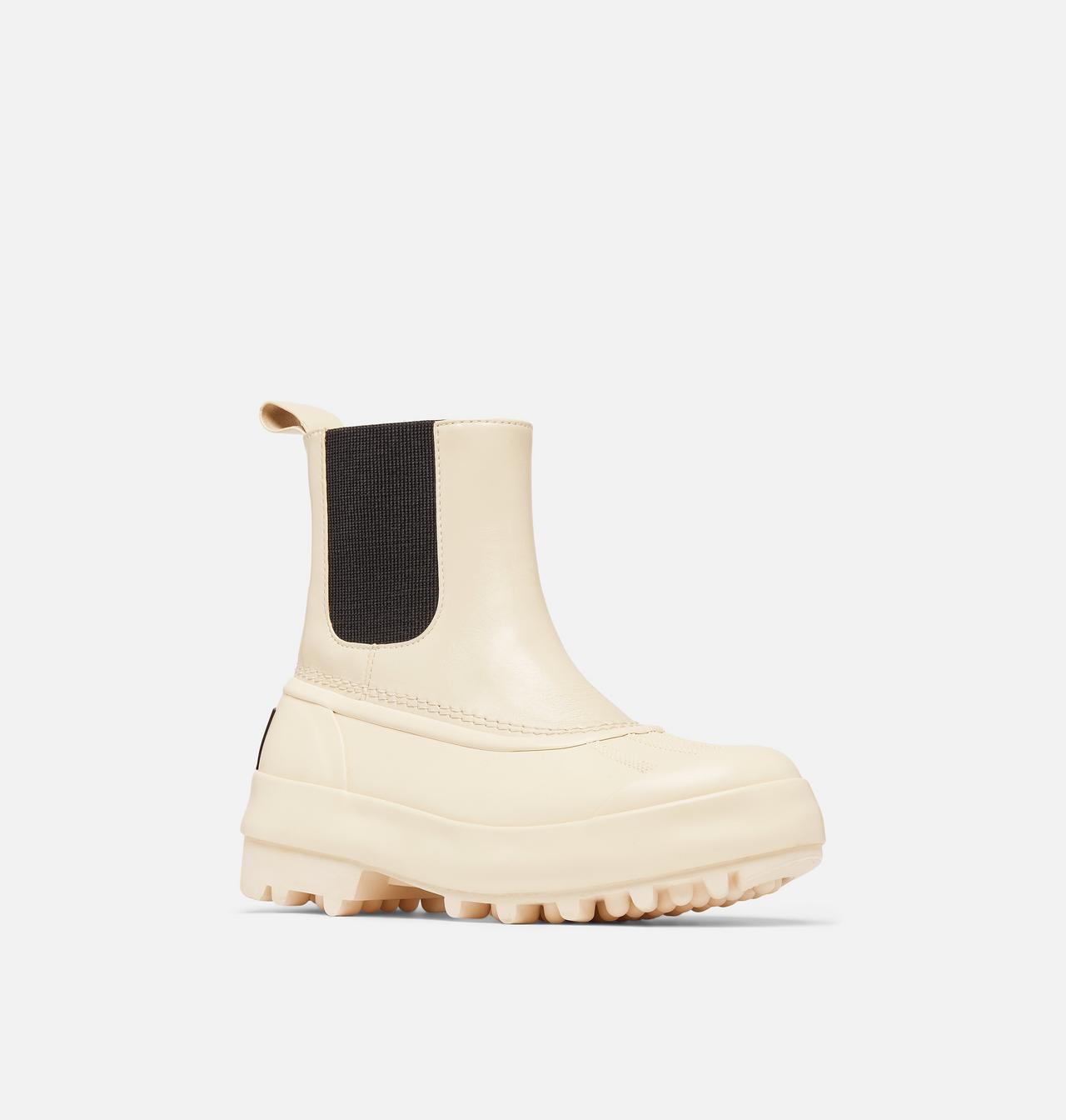 proenza schouler ホワイトレザー ショートブーツ サイズ37 PROENZA SCHOULER ぺブル加工レザー チェルシーブーツ | THE OUTNET
