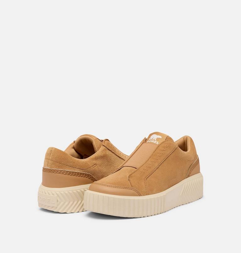 Women's ONA AVE Slip-On Sneakers, Color: Tawny Buff, Chalk, image 9