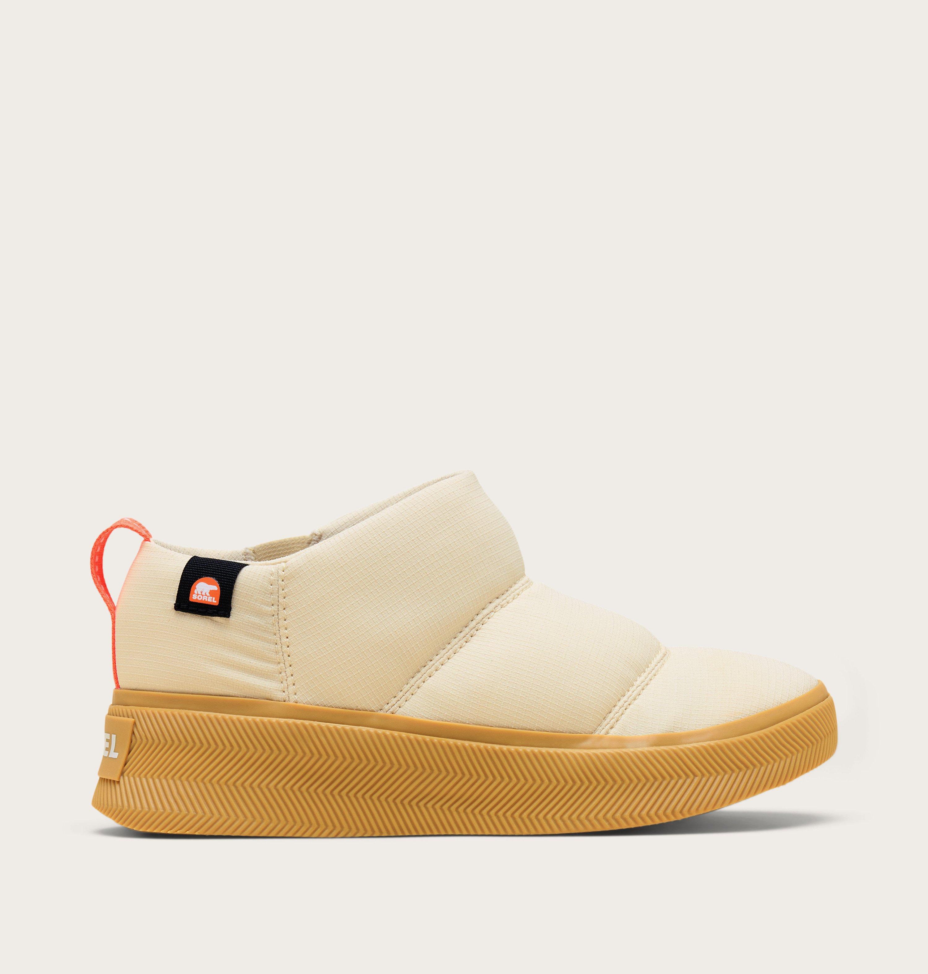 SOREL Women's Out N About IV Mini Puffy Slippers, Size 7.5, Honey White/Gum