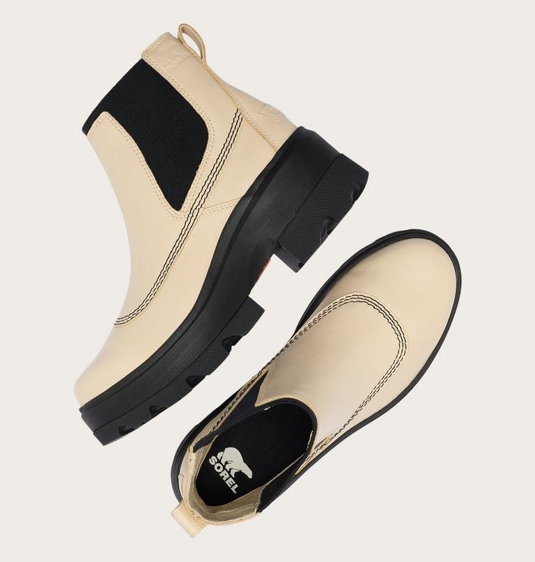 JOAN FRWD Women's Chelsea Boot, Color: Bleached Ceramic, Black, image 4
