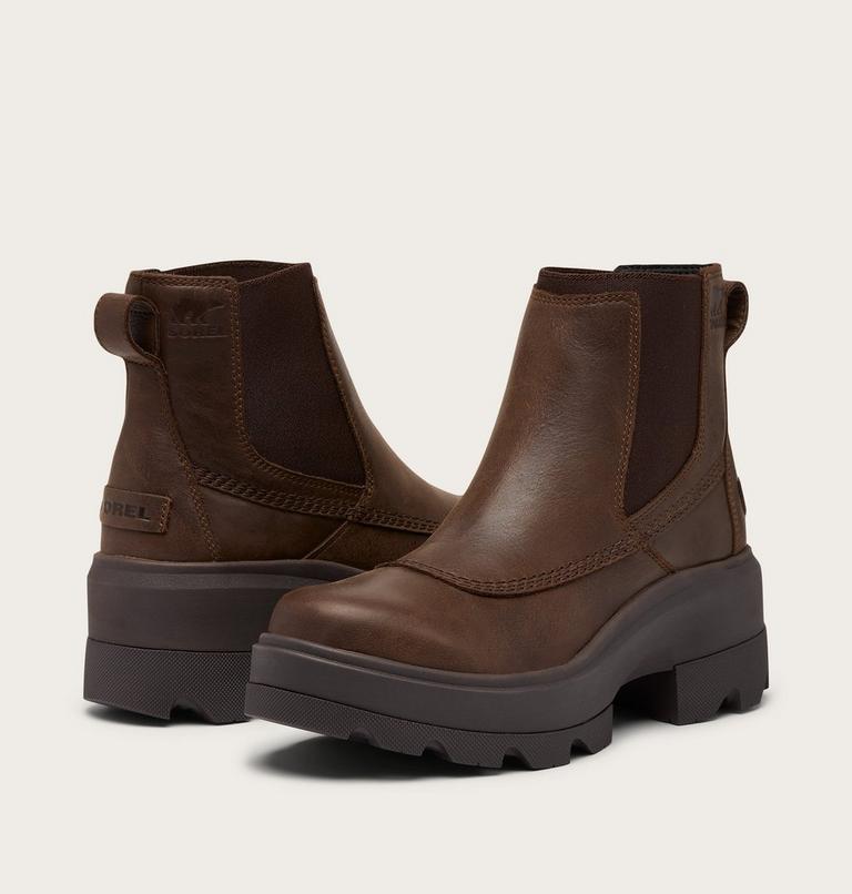 Women's JOAN FRWD Waterproof Chelsea Boots, Color: Tobacco, Blackened Brown, image 8