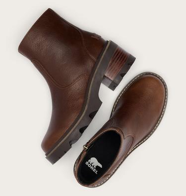 Women's JOAN NOW Zip Bootie, Color: Tobacco, Blackened Brown, image 4