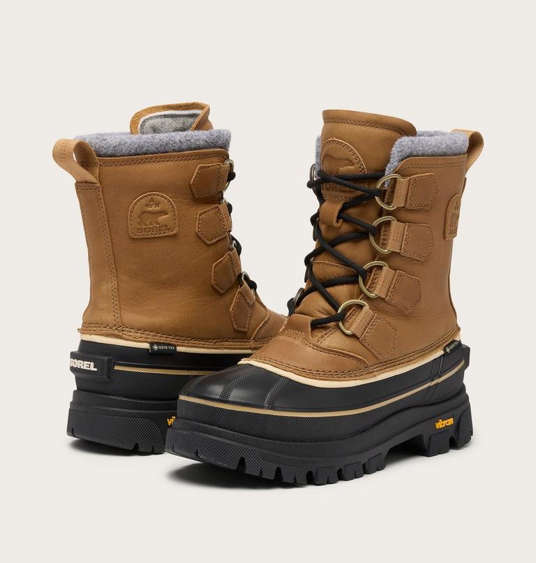 Women's CARIBOU HORIZON GTX Winter Boots, Color: Caribou Buff, Black, image 5