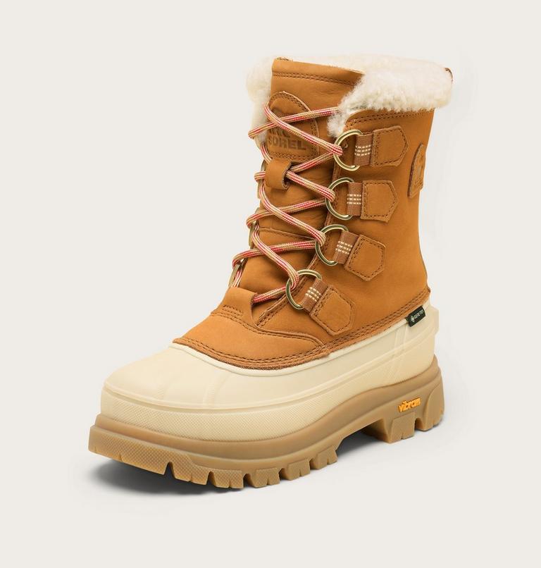 Women's CARIBOU HORIZON GTX Winter Boots, Color: Canyon Gold, Honey White, image 7