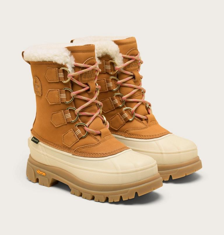 Women's CARIBOU HORIZON GTX Winter Boots, Color: Canyon Gold, Honey White, image 2