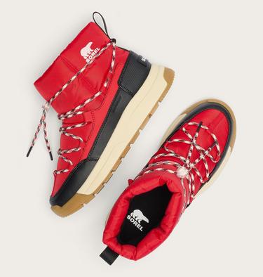 Botas impermeables sin cordones WHITNEY IIl para mujer, Color: Bright Red, Black, image 12