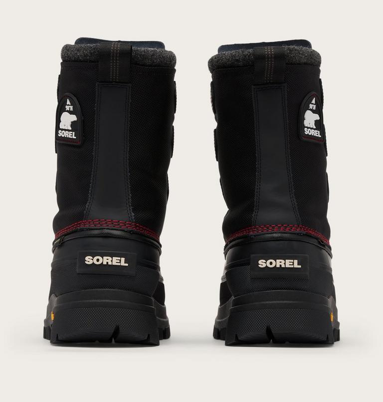 Men's CARIBOU HORIZON GTX Winter Boots, Color: Black, Bright Red, image 2