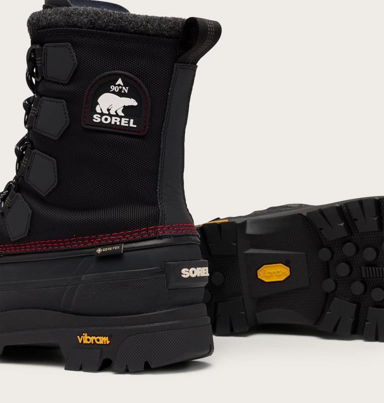 Men's CARIBOU HORIZON GTX Winter Boots, Color: Black, Bright Red, image 4