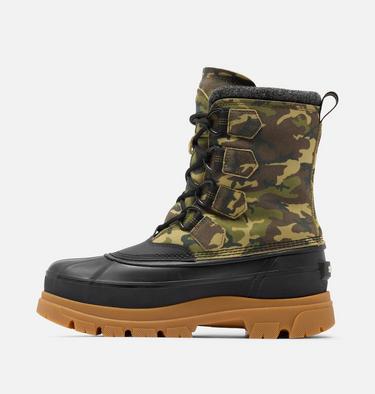 Men's CARIBOU HORIZON GTX Winter Boots, Color: Utility Green, Black, image 2