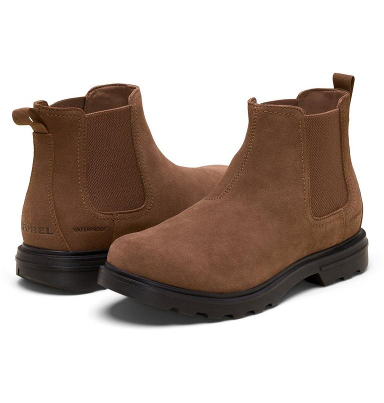 Men's CYPRUS Waterproof Chelsea Boots, Color: Tobacco, Blackened Brown, image 9