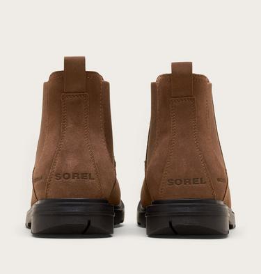 Men's CYPRUS Waterproof Chelsea Boots, Color: Tobacco, Blackened Brown, image 3