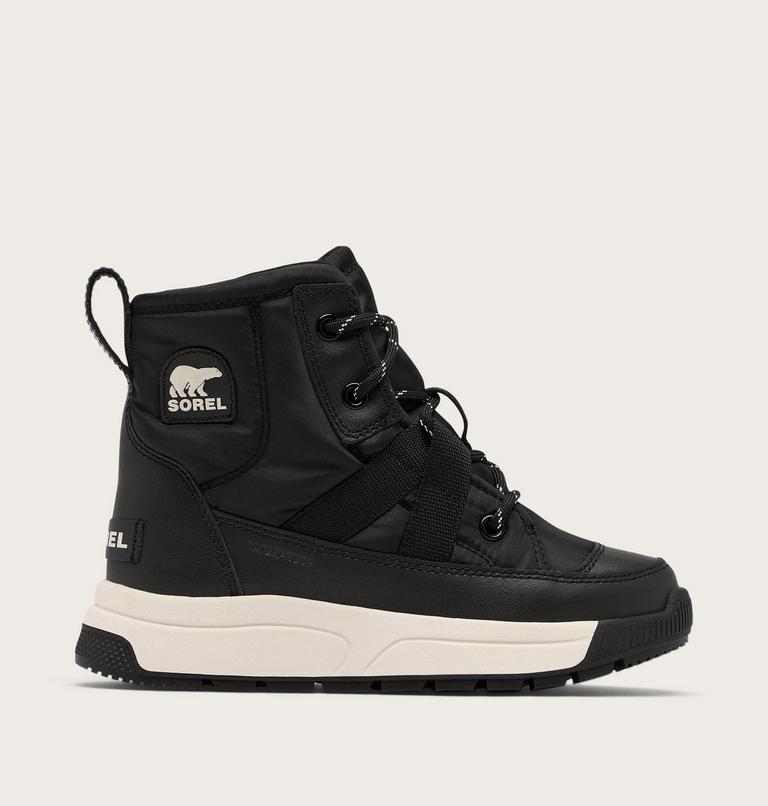 Youth WHITNEY III Waterproof Snow Boots, Color: Black, Sea Salt, image 1
