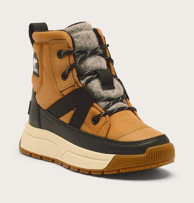 Youth WHITNEY III Waterproof Snow Boots, Color: Tawny Buff, Black, image 6