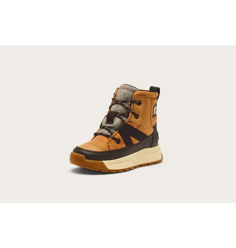 Youth WHITNEY III Waterproof Snow Boots, Color: Tawny Buff, Black, image 7