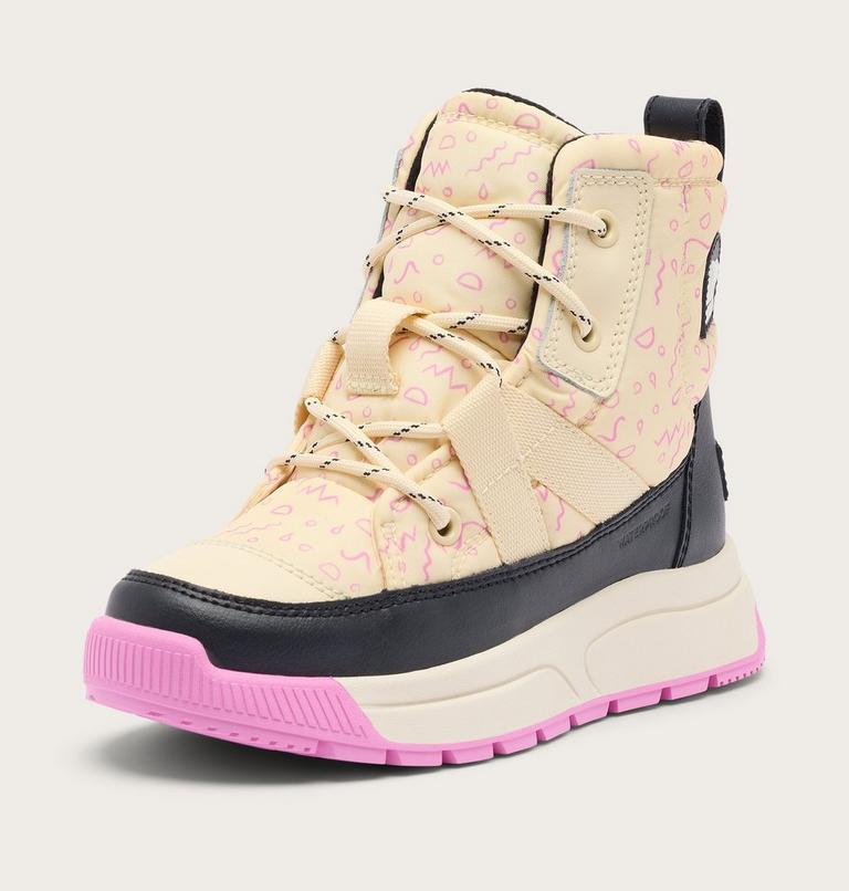 Youth WHITNEY III Waterproof Snow Boots, Color: Honey White, Black, image 7