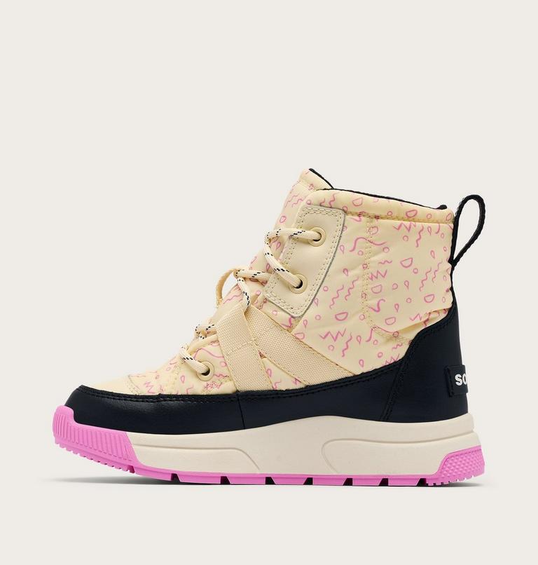 Youth WHITNEY III Waterproof Snow Boots, Color: Honey White, Black, image 3