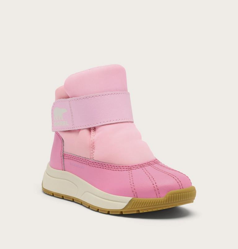 Children's WHITNEY III Strap Waterproof Snow Boots, Color: Pink Flare, Orchid, image 6