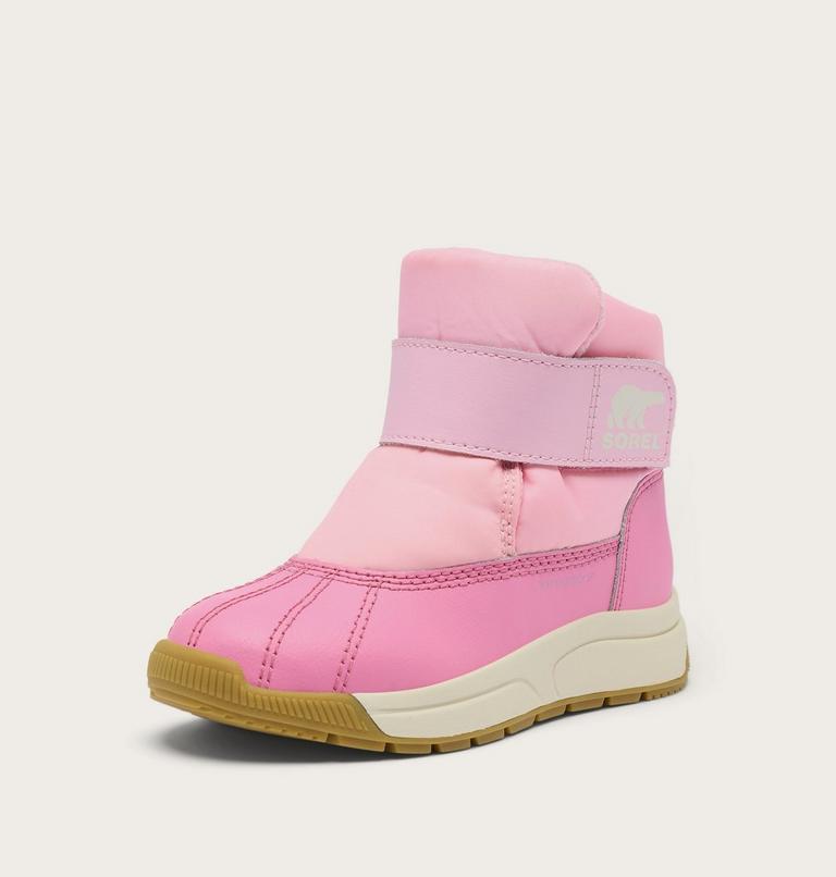 Children's WHITNEY III Strap Waterproof Snow Boots, Color: Pink Flare, Orchid, image 7