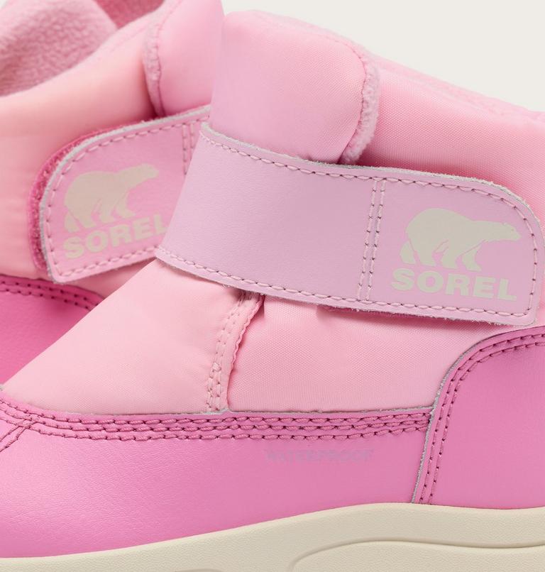 Children's WHITNEY III Strap Waterproof Snow Boots, Color: Pink Flare, Orchid, image 9