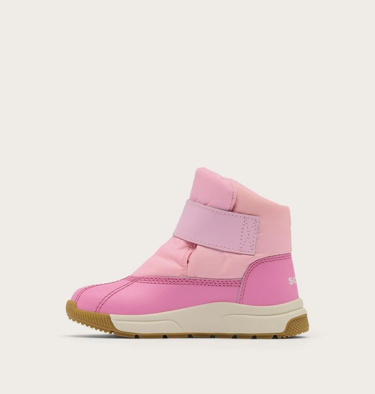 Children's WHITNEY III Strap Waterproof Snow Boots, Color: Pink Flare, Orchid, image 3