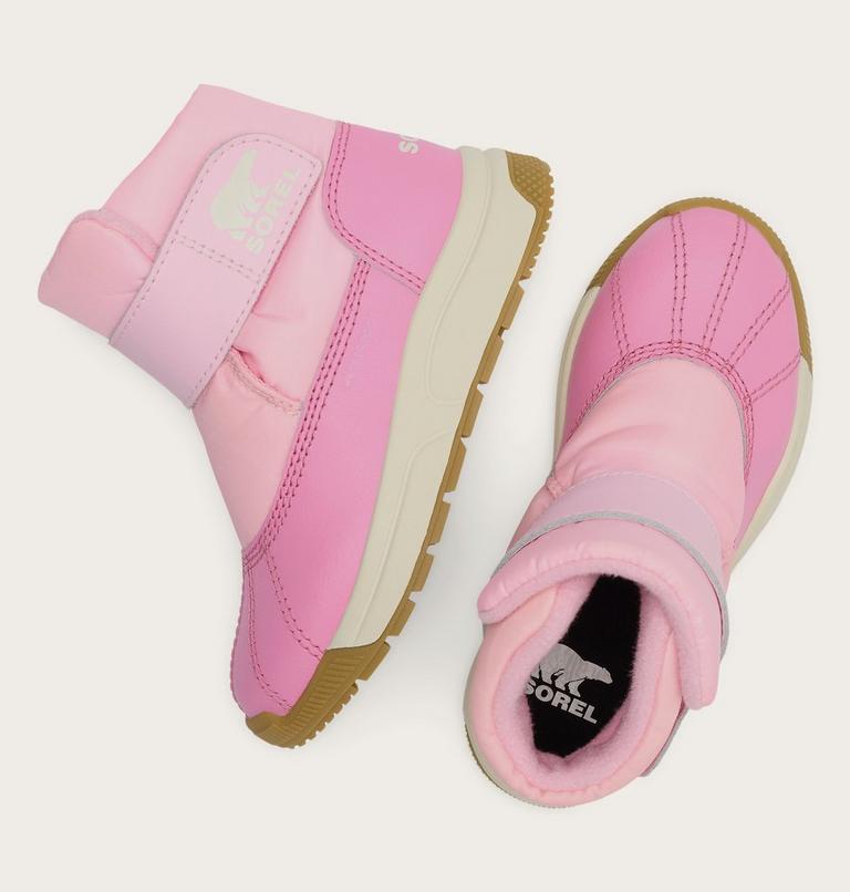 Children's WHITNEY III Strap Waterproof Snow Boots, Color: Pink Flare, Orchid, image 4