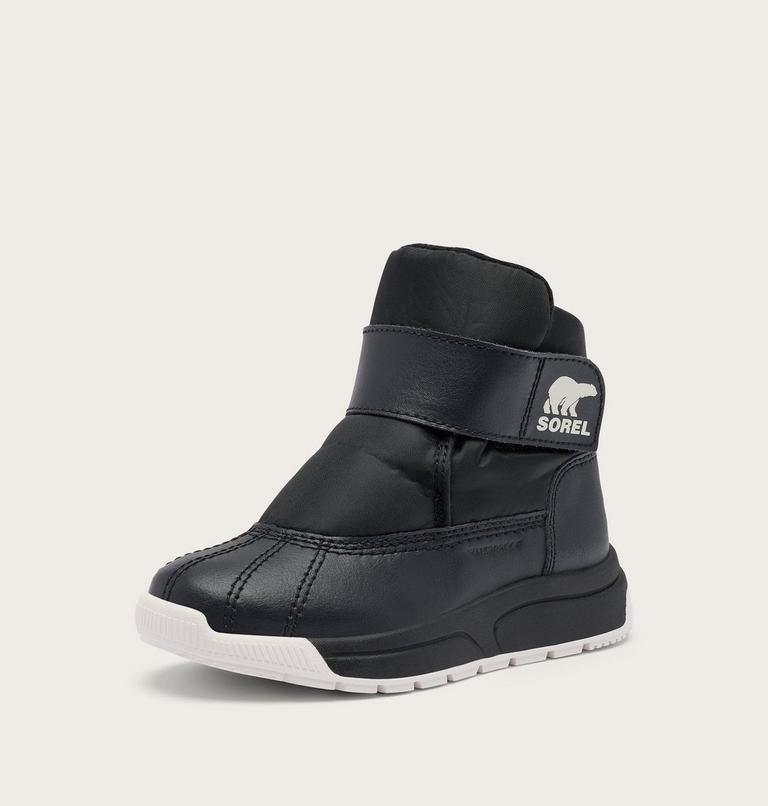 Toddler's WHITNEY III Strap Waterproof Snow Boots, Color: Black, Sea Salt, image 7
