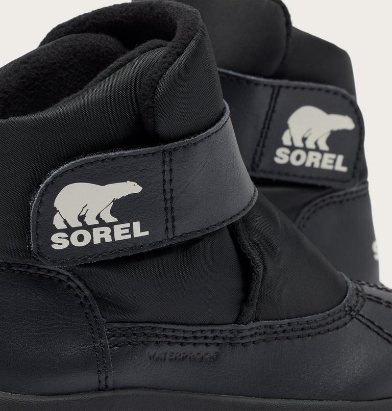 Toddler's WHITNEY III Strap Waterproof Snow Boots, Color: Black, Sea Salt, image 9
