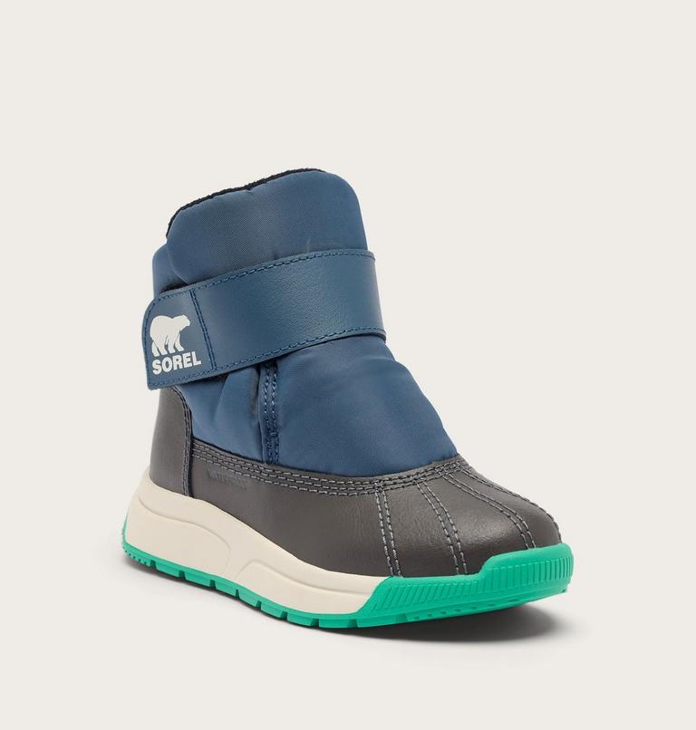 Toddler's WHITNEY III Strap Waterproof Snow Boots, Color: Uniform Blue, Jet, image 6