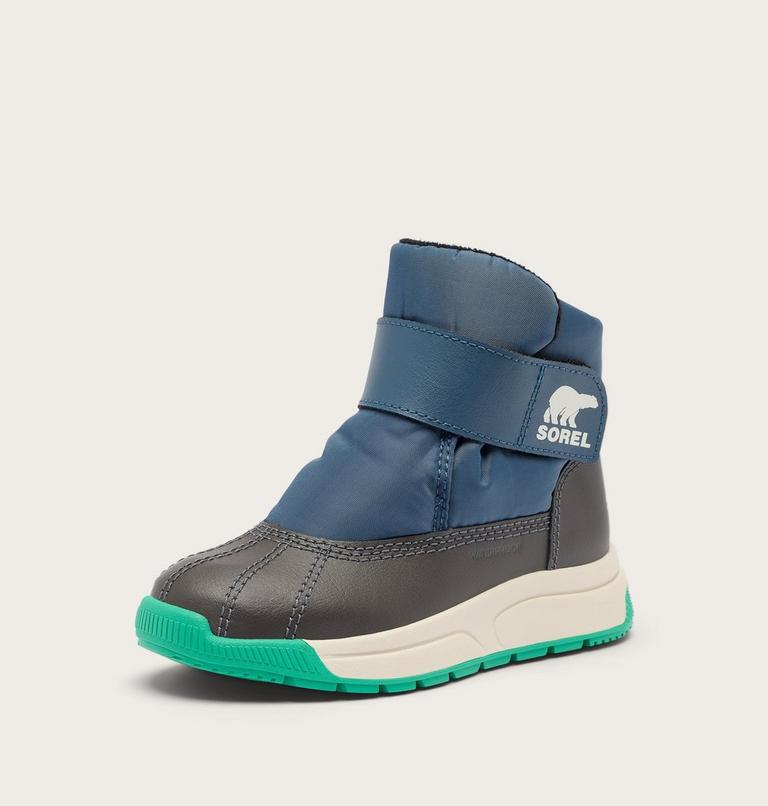 Toddler's WHITNEY III Strap Waterproof Snow Boots, Color: Uniform Blue, Jet, image 7