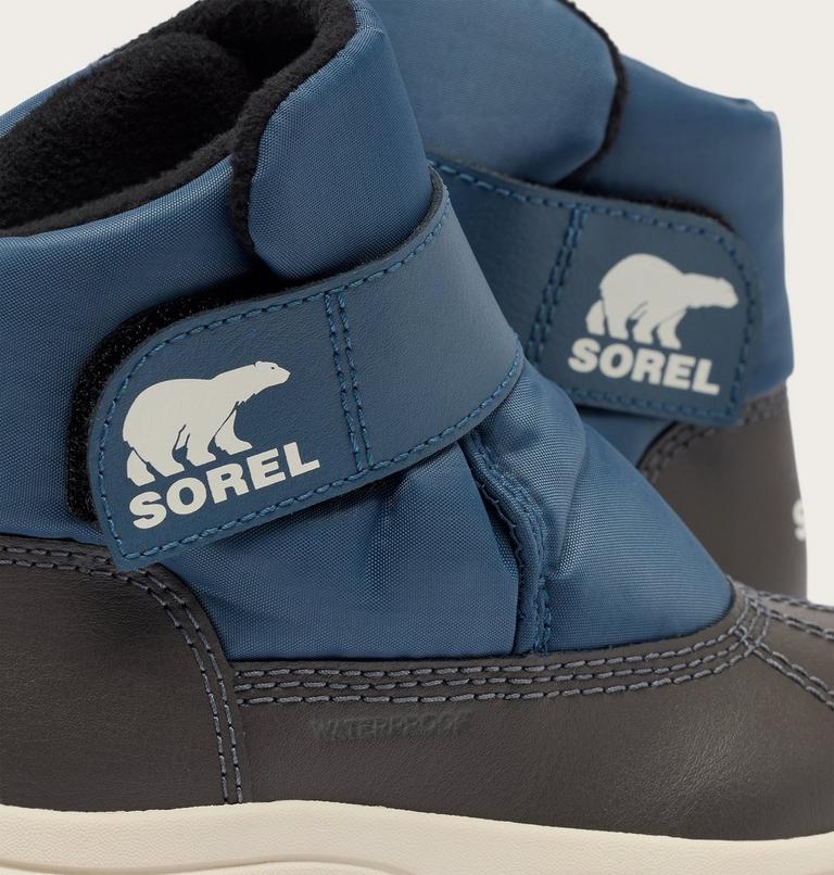 Toddler's WHITNEY III Strap Waterproof Snow Boots, Color: Uniform Blue, Jet, image 9
