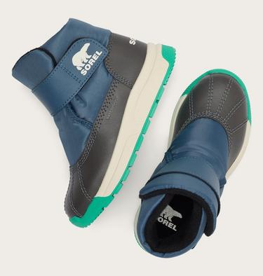 Toddler's WHITNEY III Strap Waterproof Snow Boots, Color: Uniform Blue, Jet, image 8