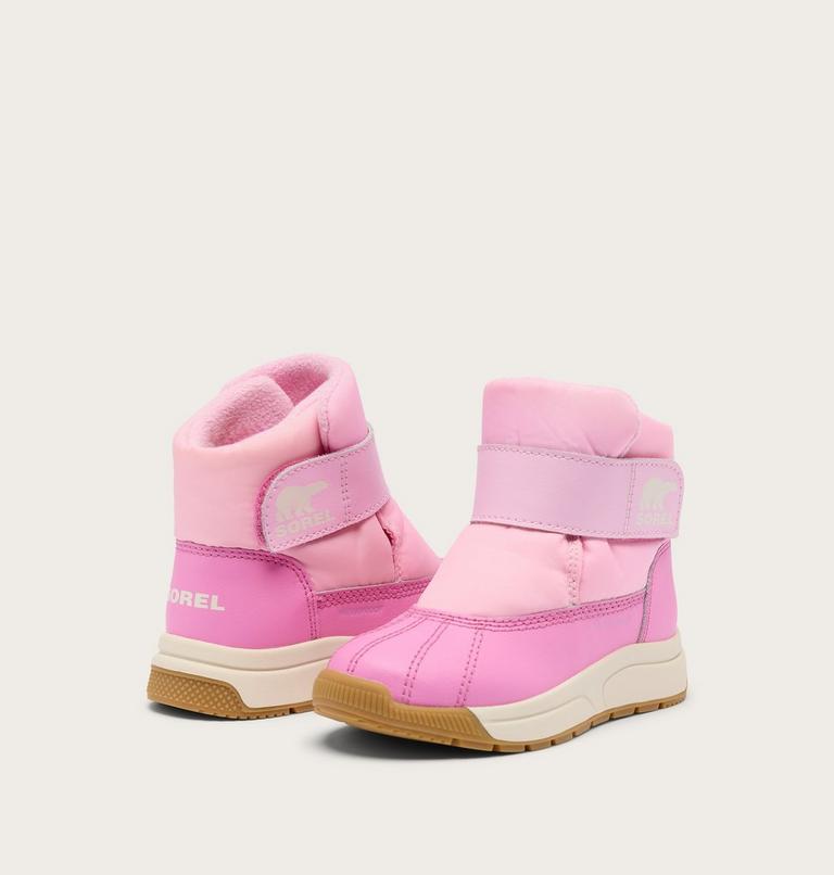 Toddler's WHITNEY III Strap Waterproof Snow Boots, Color: Pink Flare, Orchid, image 8