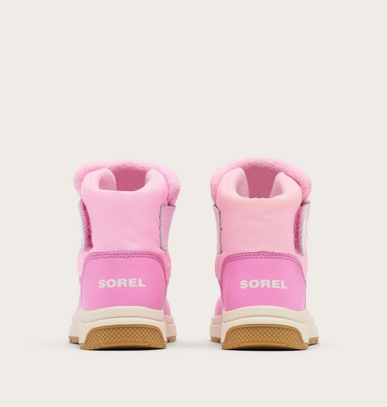 Toddler's WHITNEY III Strap Waterproof Snow Boots, Color: Pink Flare, Orchid, image 2