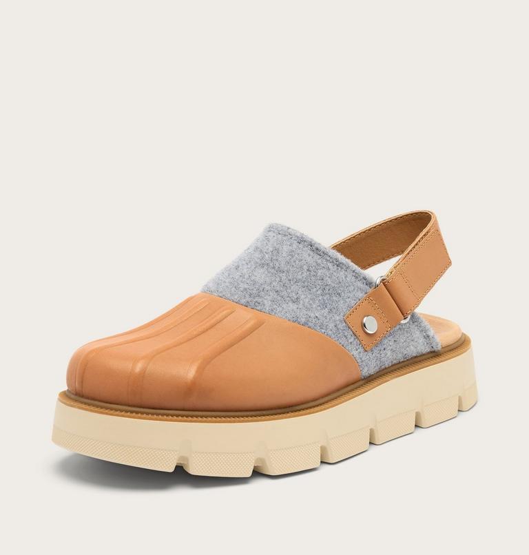 Women's REIN CB Slingback Clog, Color: Tawny Buff, Bleached Ceramic, image 7
