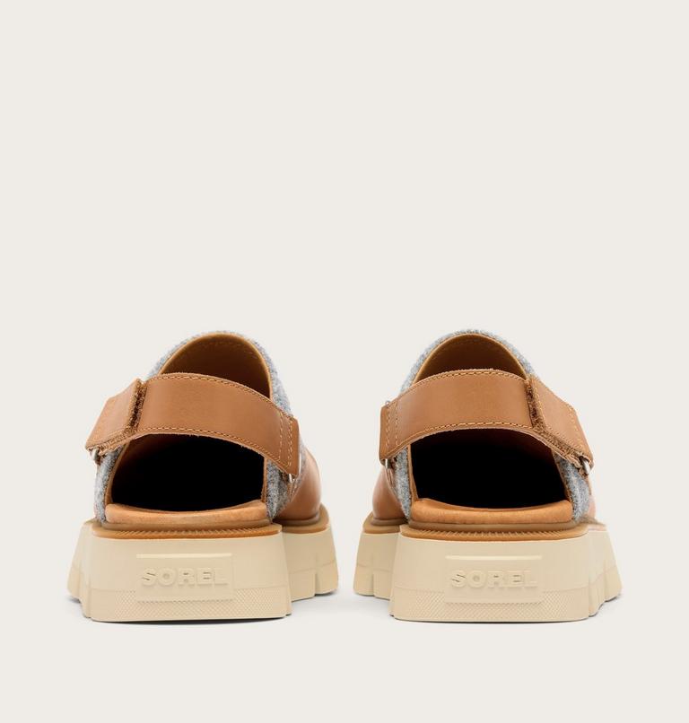 Women's REIN CB Slingback Clog, Color: Tawny Buff, Bleached Ceramic, image 2