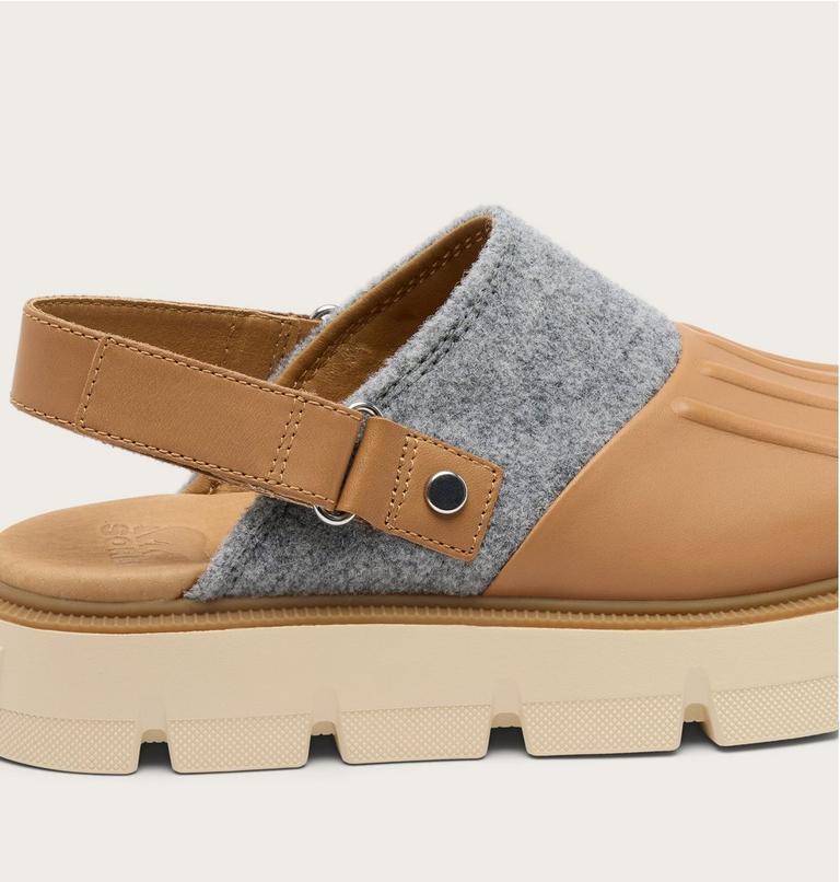 Women's REIN CB Slingback Clog, Color: Tawny Buff, Bleached Ceramic, image 9