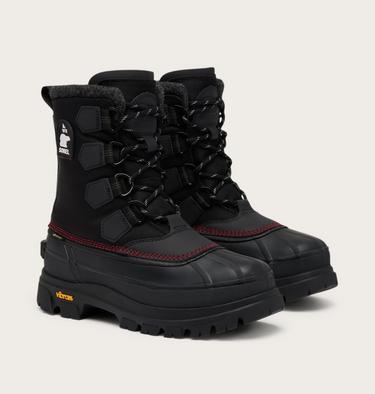 CARIBOU HORIZON GTX Men's Winter Boot, Color: Black, Bright Red, image 2
