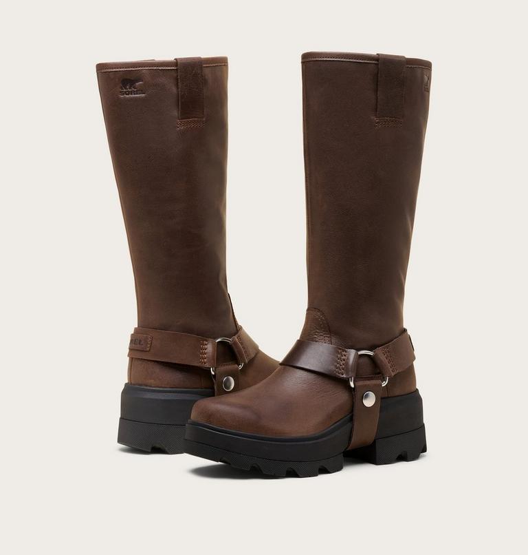 Women's JOAN FRWD Tall Waterproof Boots, Color: Tobacco, Black, image 8