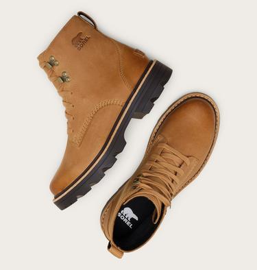 Women's REVEL RD Lace Waterproof Boots, Color: Tawny Buff, Blackened Brown, image 4