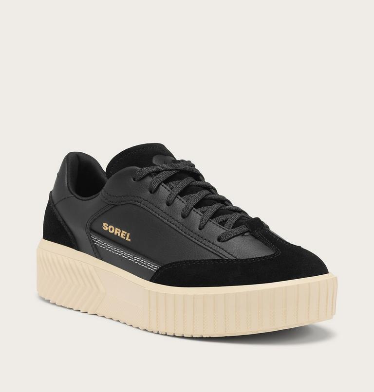 Women's ONA AVE T-Toe Sneaker, Color: Black, Honey White, image 6