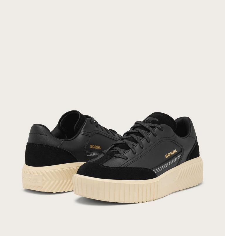 Women's ONA AVE T-Toe Sneaker, Color: Black, Honey White, image 8