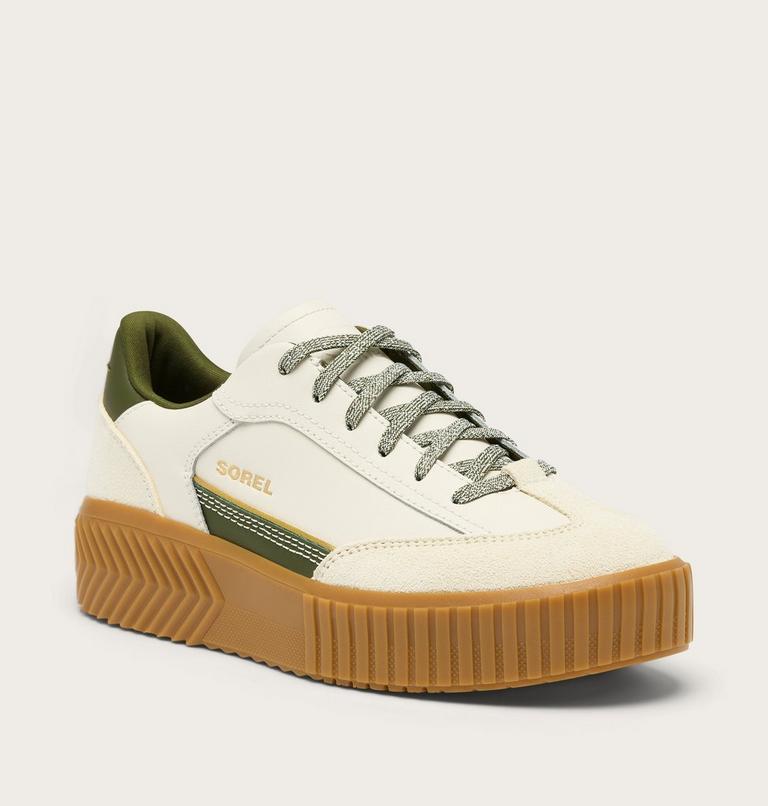 Women's ONA AVE T-Toe Sneaker, Color: Chalk, Utility Green, image 6