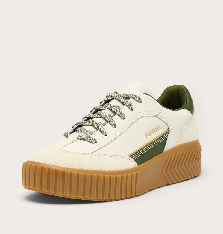 Women's ONA AVE T-Toe Sneaker, Color: Chalk, Utility Green, image 7