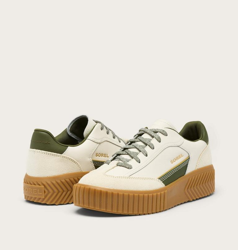 Women's ONA AVE T-Toe Sneaker, Color: Chalk, Utility Green, image 8
