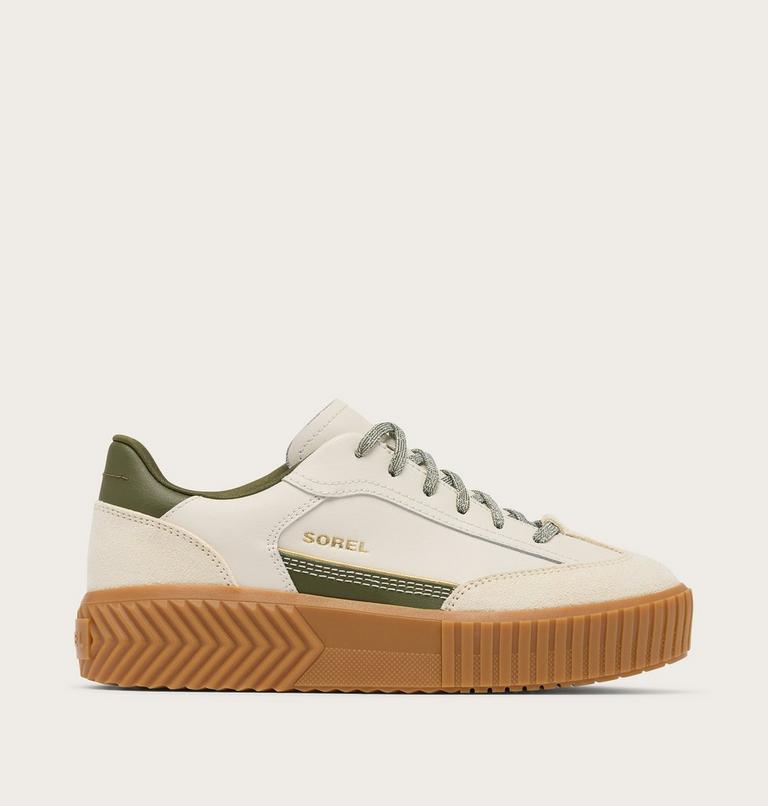 Women's ONA AVE T-Toe Sneaker, Color: Chalk, Utility Green, image 1