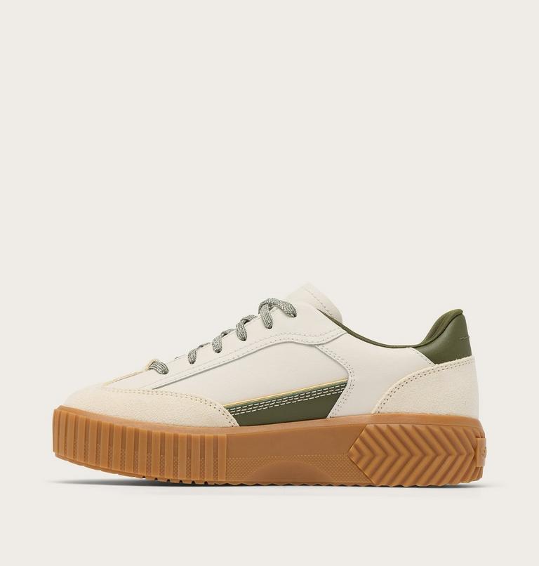 Women's ONA AVE T-Toe Sneaker, Color: Chalk, Utility Green, image 3