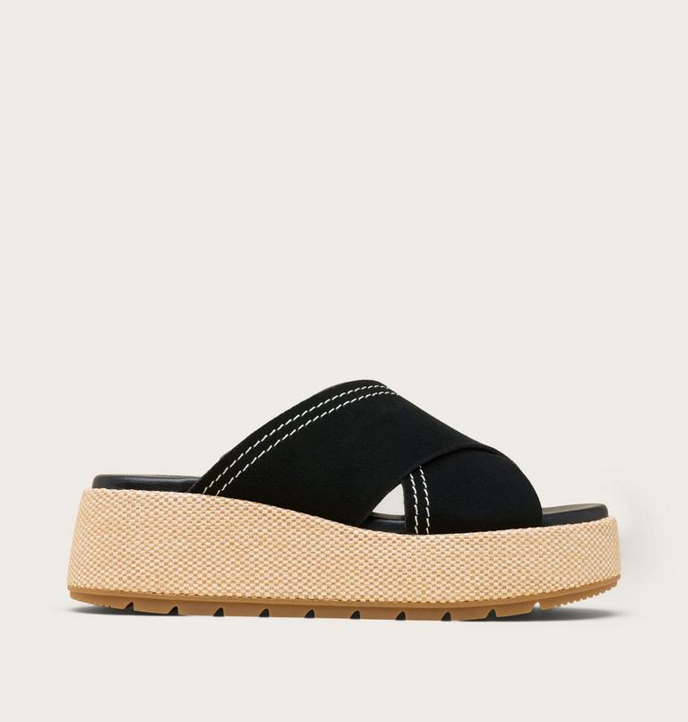 Sunpeak Platform Slide Women's Sandal, Color: Black, Gum 2, image 1