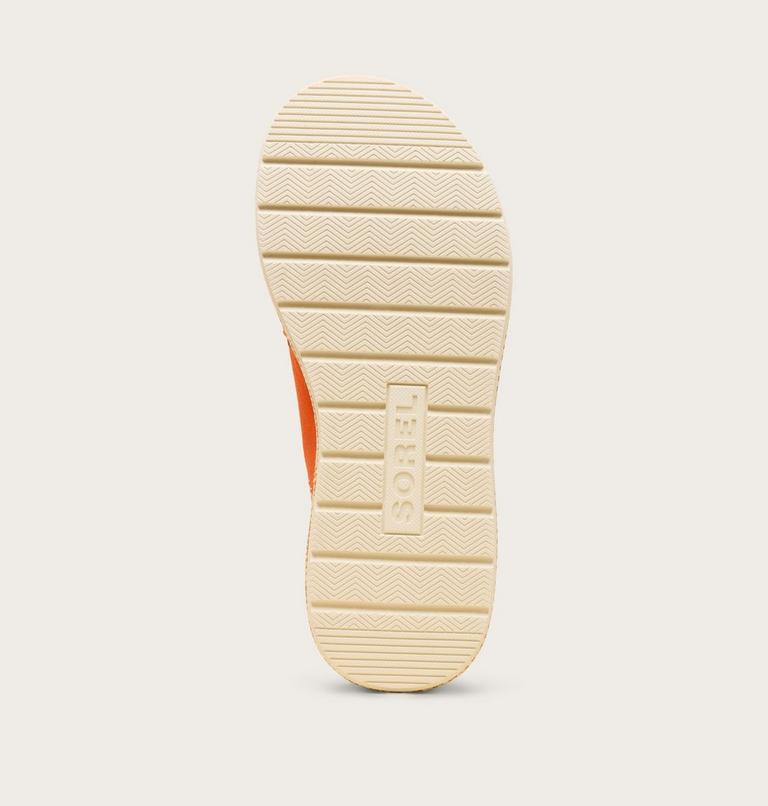 Sunpeak Platform Slide Women's Sandal, Color: Crimson Fire, Honey White, image 7