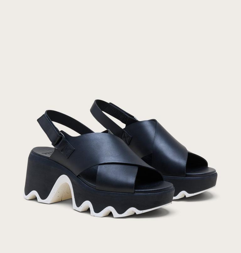 Kinetic Aura Slingback Women's Sandal, Color: Black, Sea Salt, image 2