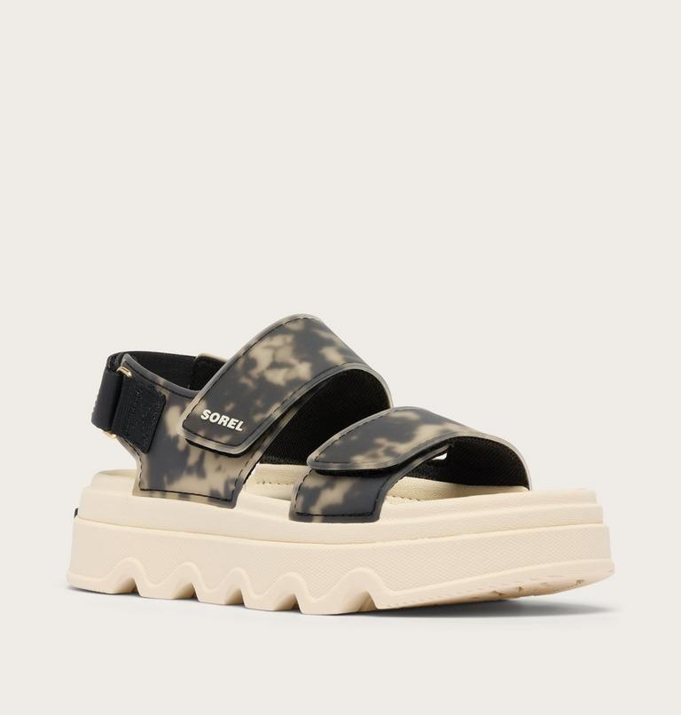 Kinetic Sunchase Ankle Strap Women's Sandal, Color: Black, Chalk, image 7